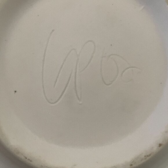 Vintage 2002 Georgetown Pottery Maine Lighthouse Ikebana Round Flower Vase 6" - Picture 6 of 6